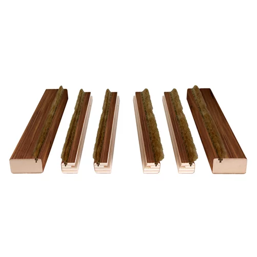 Caseneto kit de fundición 105 mdf nogal para puerta corredera doble