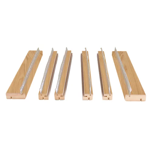 Kit de moldura para caseneto 110 mdf roble para puerta corredera doble