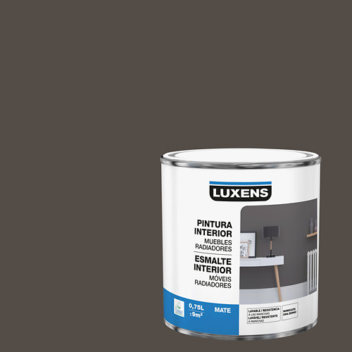 Esmalte interior para muebles y radiadores mat luxens 750 ml moca 1