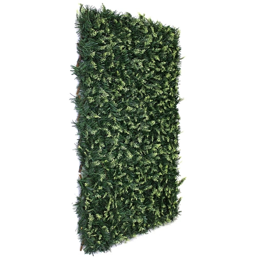 Rejilla extensible rattan verde 100x150 cm