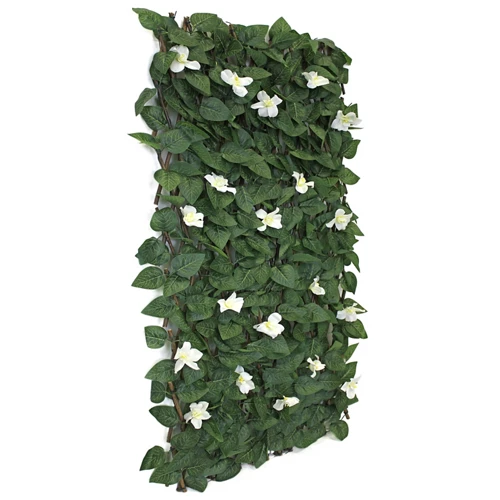 Rejilla extensible rattan verde 100x150 cm