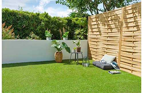 Césped artificial terraza exterior California - Rollo de césped artificial 2x5m 20mm de alto con alta densidad - calidad profesional - fácil instalación con buen drenaje