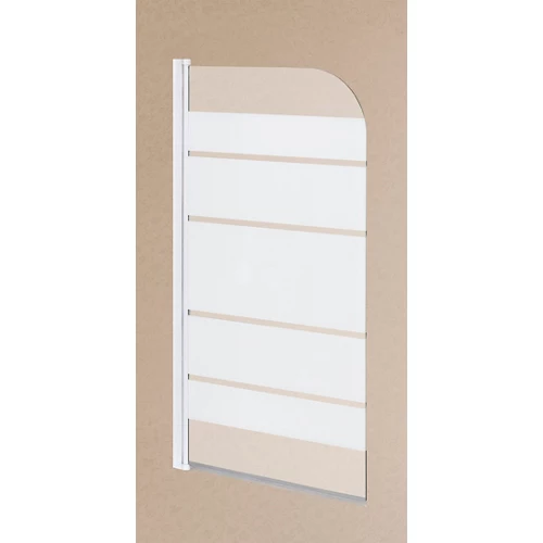 Mampara bañera serigrafiada blanca Nerea 1 hoja 76 cm