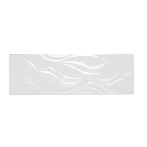 Azulejo benares ceramica 25x75 blanco brillo relieve artens