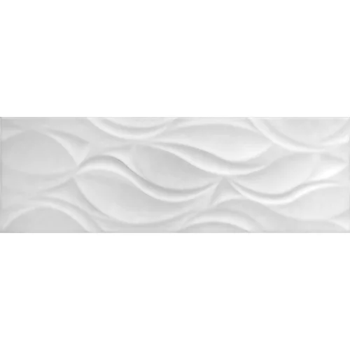 Azulejo cerámico benares 25x75 relieve blanco mate artens