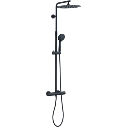 Columna de ducha termostática edouard rousseau hiramé negro
