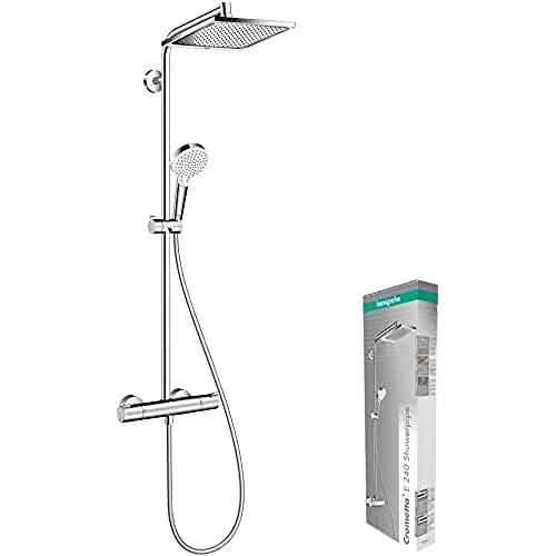 hansgrohe 27271000 Sistema de ducha Crometta E 240, 2 tipos de jets, cromo