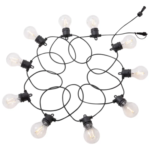 Guirnalda de 10 luces led negro menta con mando a distancia inspire