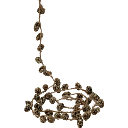 Corona navideña piña dorada 150 cm