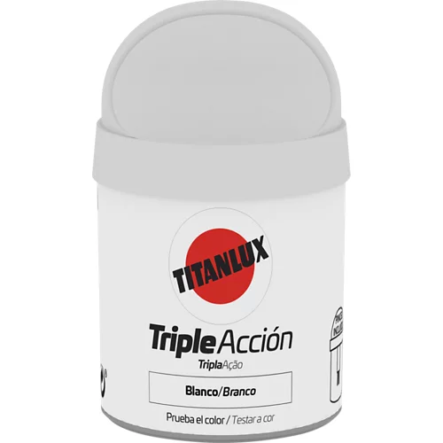 Titanlux pintura tester triple acción 75ml blanca