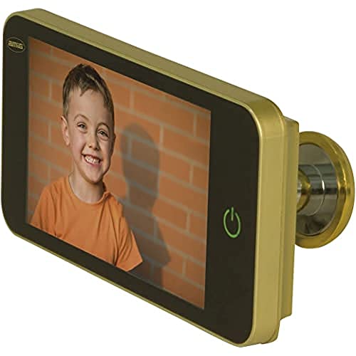 Amig - Visor digital para puertas con pantalla LCD 4'' DW 4.0 HD GOLD, Gold |  El visor de la cámara proporciona una visión clara de la imagen.  Fácil de instalar y usar