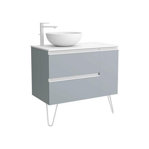 Mueble de baño con lavabo blanco blanco 84,8x45 cm