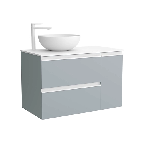 Mueble de baño Diana azul con lavabo 85x45 cm