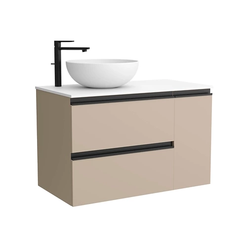 Mueble de baño Diana topo con lavabo 85x45 cm