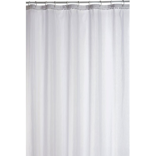 Cortina de baño Target poliéster blanco 180x200 cm