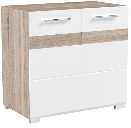 trendteam smart living Mueble de baño Set One, 60 x 56 x 34 cm, con cuerpo abierto de roble San Remo (imitación)