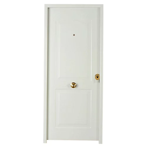 Puerta de entrada metálica saga blanca izquierda 90x210 cm