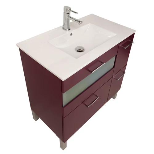 Mueble de baño berenjena fox 80 x 45 cm
