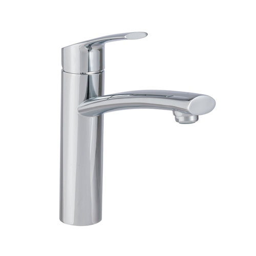 Grifo monomando de cocina con boquilla horizontal cromada delinia