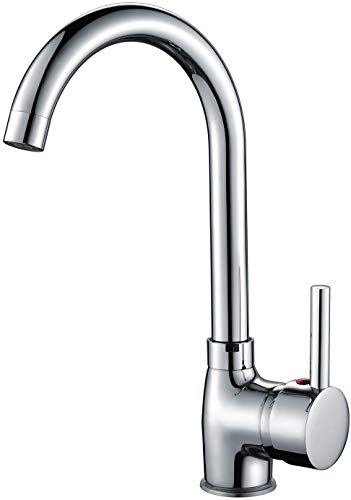 Grifo de cocina Hapilife Grifos de cocina Grifo de lavabo Grifo de cocina monomando Grifo de cocina con caño giratorio 360° cromo antical Garantía 10 años