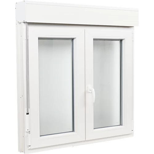 Ventana persiana oscilante PVC blanco 120x115 cm