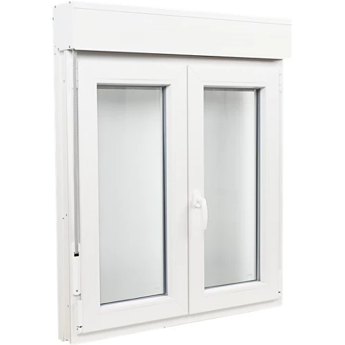 Ventana con contraventana basculante pvc blanco 120x135 cm