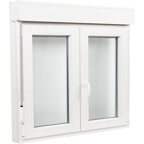 Ventana persiana oscilante PVC blanco 140x125 cm