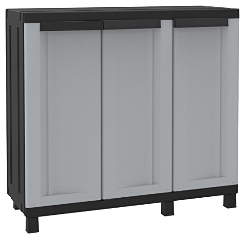 Terry, Twist Black 102b, armario multifuncional de 3 puertas con 2 compartimentos separados.  102x39x91,5cm