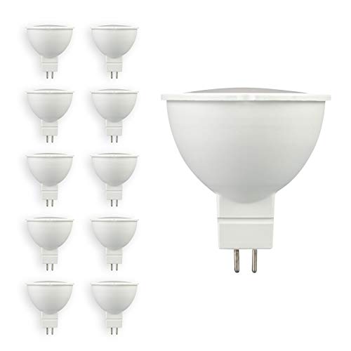 Bombilla LED POPP® GU5.3 MR16 AC12V equivalente a 40W incandescente blanca 3000K(6W 450Lm) cálida 4000K(6W 480Lm) neutra 6500K(5W 400Lm) fría (4000K, pack de 10)