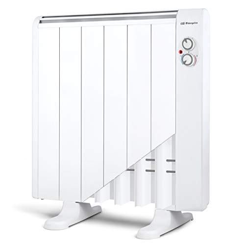 Orbegozo RRM 1010 - Emisor de calor sin aceite, 6 elementos, 1000 W, 2 niveles de potencia, blanco