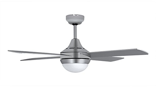Orbegozo CP 91120 - Ventilador de techo con luz LED, mando a distancia, 3 velocidades, temporizador, diámetro 120 cm, 60 W, plata