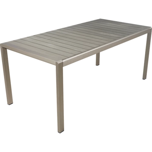 Mesa de jardín de aluminio, poliwood, material Albany, 100x76x170 cm