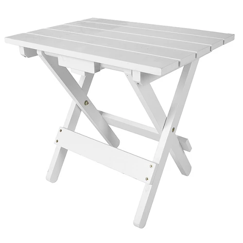 Mesa de jardín plegable eucalipto natural California 34x43x48 cm