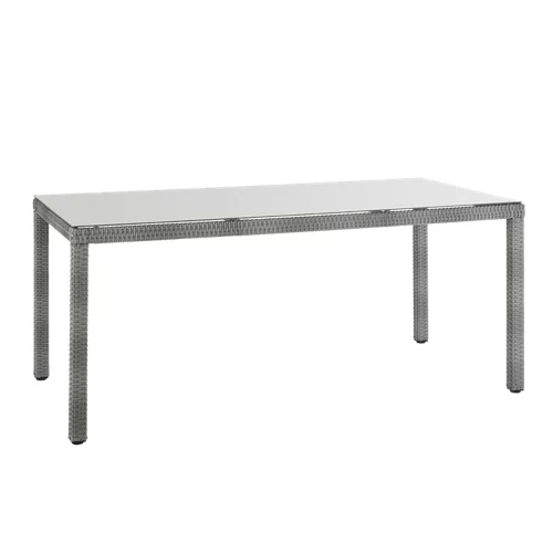 Mesa de jardín aluminio ratán natural davos 75x179,5 cm