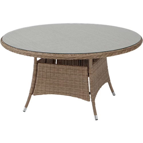 Mesa de jardín trenzada natural Costa Rica ø140x73 cm