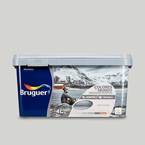 Bruguer Colors of the World Pintura mural monocapa Escandinavia Tono de Gris 4 L