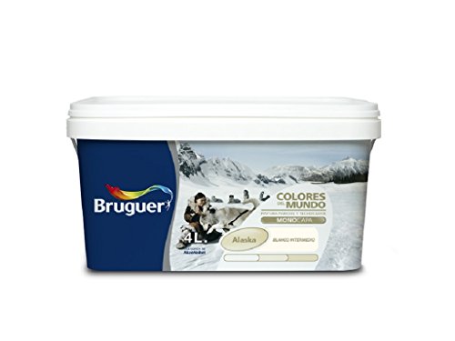 PINTURA PLÁSTICA COLORES MUNDO ALASKA BCO.INT.  4 L BRUGUER