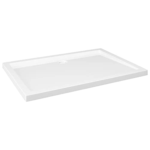 vidaXL Plato Lavabo Baño Ducha Rectangular Inodoro ABS Antideslizante Blanco 70x100cm