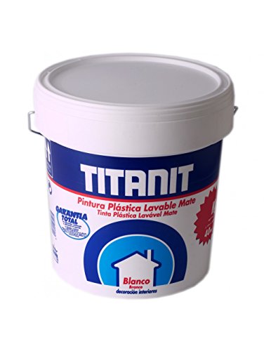Titanlux - Titanit - Pintura plástica, blanco mate, 4L (ref. 029190004)