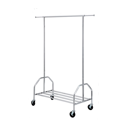 Estantería portátil extensible Spaceo con ruedas y 1 balda 183x108 -173x53,5cm