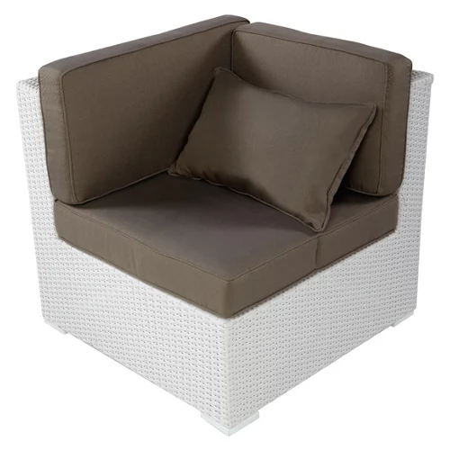 Sillón de exterior de aluminio blanco Jamaica