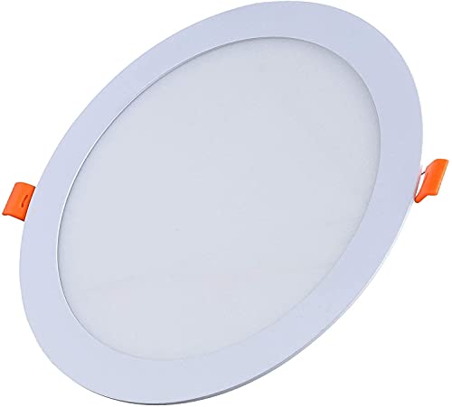 ¡OFERTA FactorLED!  Downlight LED slim de 24W, plafón empotrable redondo extraplano 2640 lúmenes, diámetro 24cm (luz fría (6000K))