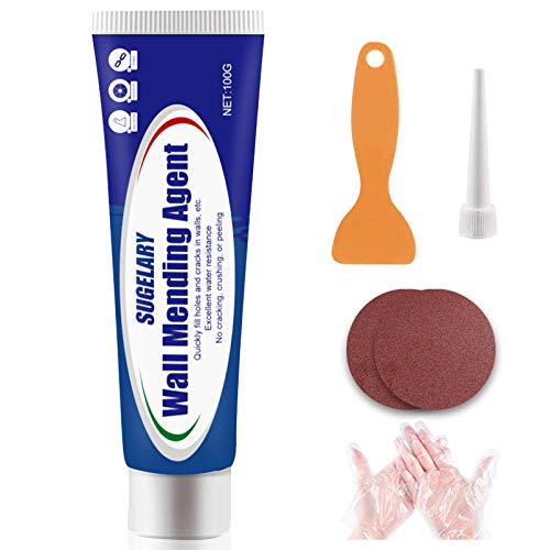Kits de crema de reparación de paredes, rellenos de paredes blancas, pasta de relleno de grietas para reparar o cubrir grietas, agujeros de clavos, grietas, grafiti - Listo para usar