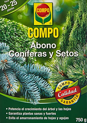 COMPO Antipardeamiento de coníferas de larga duración, Para todo tipo de coníferas y siemprevivas, duración 6 meses, 750 g