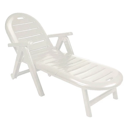 Tumbona resina caimán blanca 100x72x195 cm