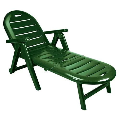 Tumbona resina caimán verde 72x100x195 cm