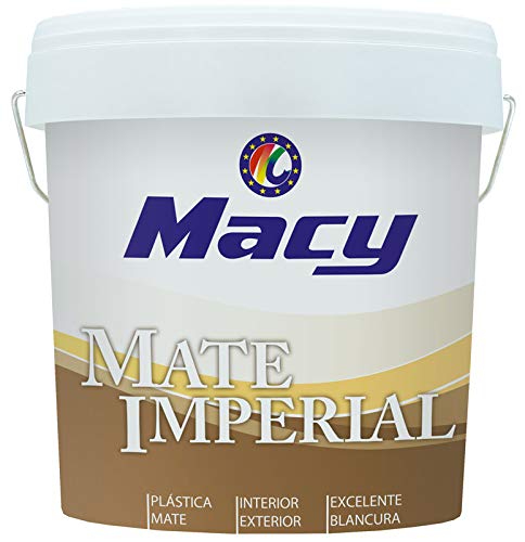 Pintura plástica mate Macy Imperial. Liso especial. 750 mililitros. Dentro y fuera. el color blanco