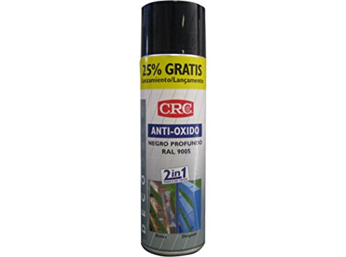CRC - Spray Imprimación Zinc Más color en un solo producto Ral 9005 Negro Antióxido 500Ml