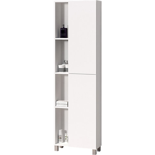 Columna de baño abierta blanca 55x181x25cm