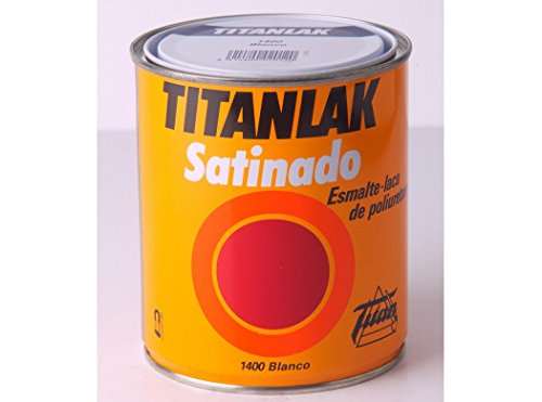 Titanio, esmalte, laca de poliuretano de acetato satinado, blanco, 750ML